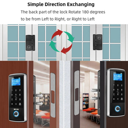 Fingerprint Door Lock Glasses Door Smart Electric Gate Opener RFID Card Password Electronic Gate Lock finger security Password