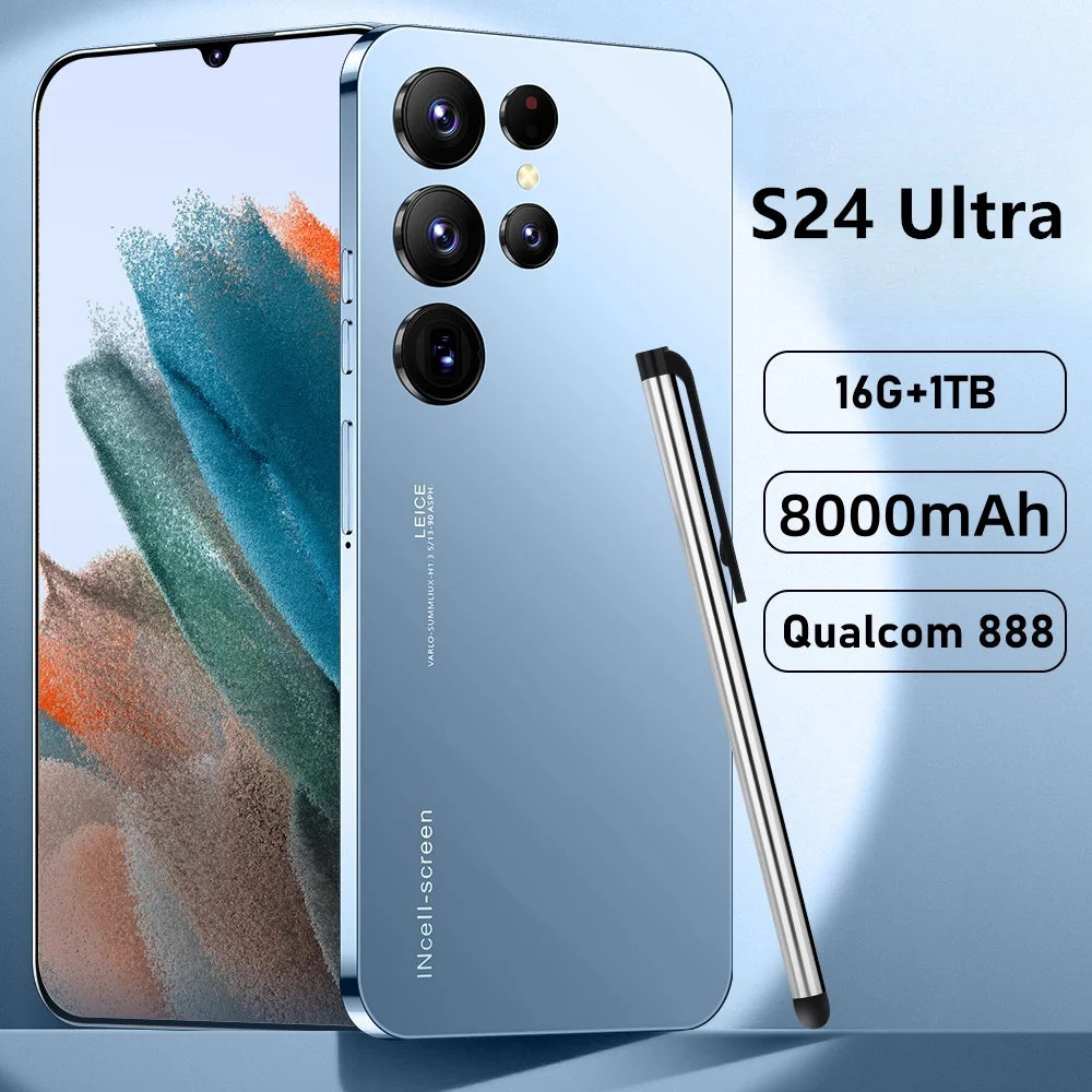 Hot New S24 Ultra Smart phone 7.3 inch Full Screen 4G/5G Cell Phone 22TB+2TB 7800mAh Mobile Phones Global Version Celulares