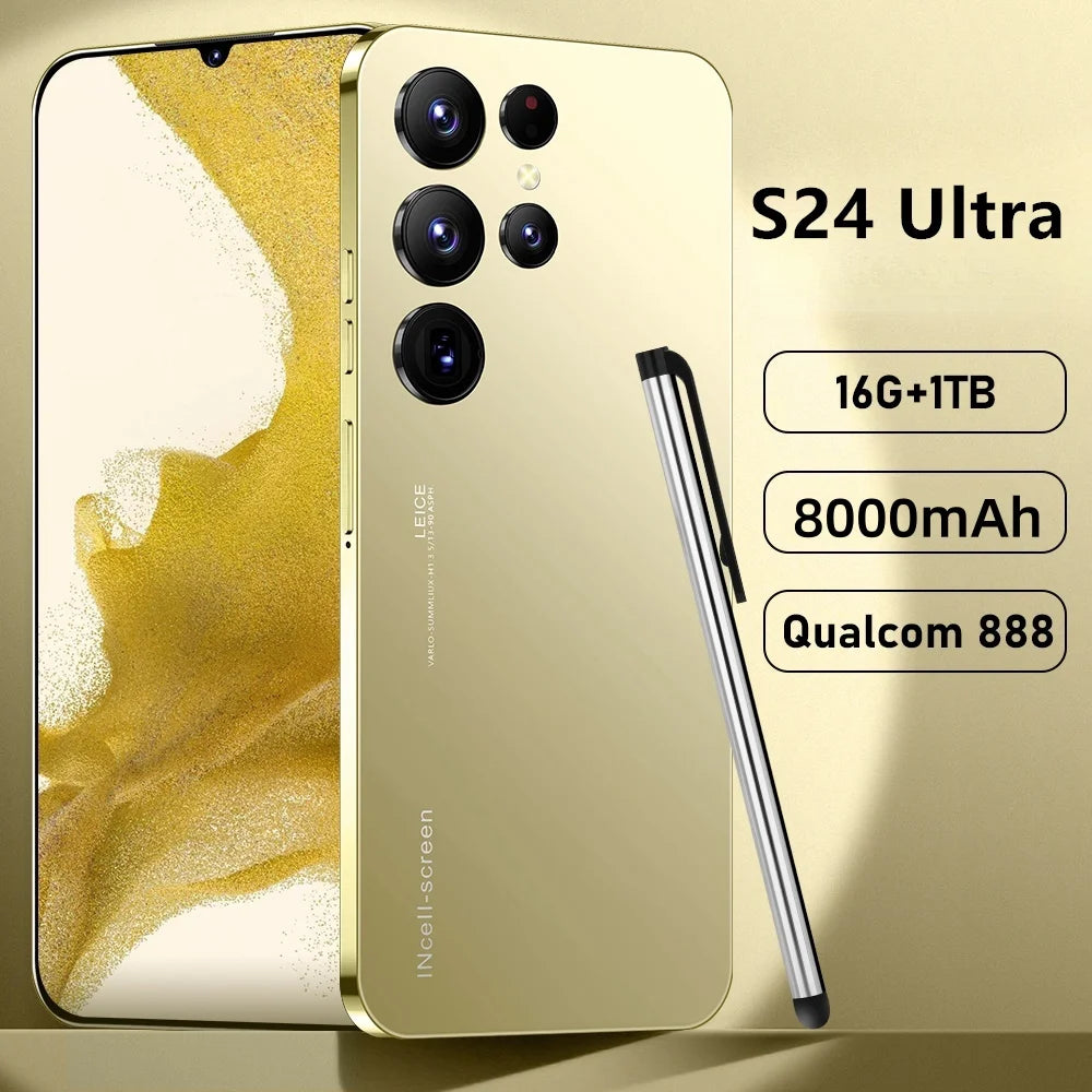 Hot New S24 Ultra Smart phone 7.3 inch Full Screen 4G/5G Cell Phone 22TB+2TB 7800mAh Mobile Phones Global Version Celulares