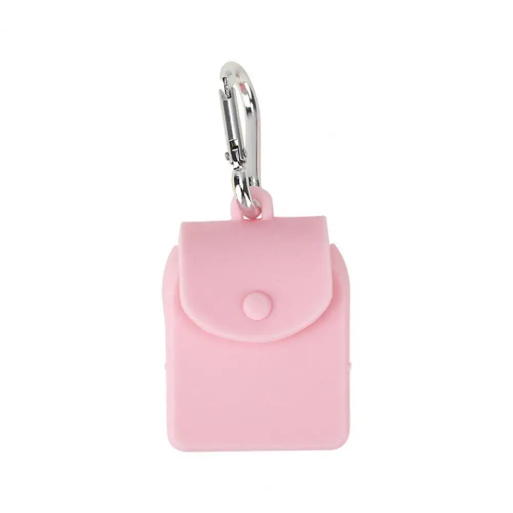 Mini Bag Keychain  Convenient Cup Bottle Hanging Mini Portable Straw Storage Bag  Solid Color Storage Bag