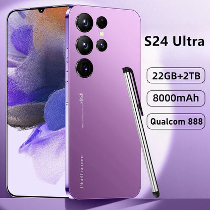 Hot New S24 Ultra Smart phone 7.3 inch Full Screen 4G/5G Cell Phone 22TB+2TB 7800mAh Mobile Phones Global Version Celulares