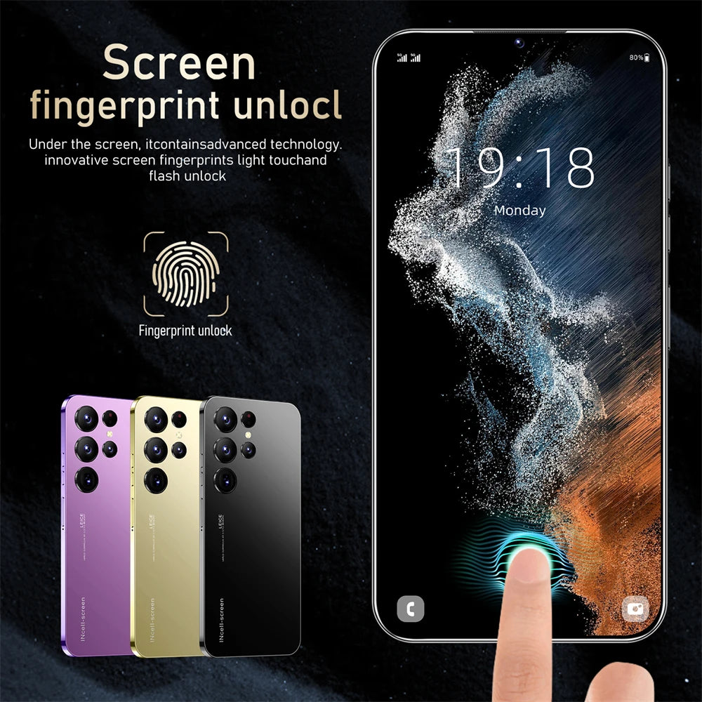Hot New S24 Ultra Smart phone 7.3 inch Full Screen 4G/5G Cell Phone 22TB+2TB 7800mAh Mobile Phones Global Version Celulares