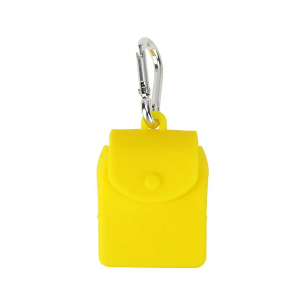 Mini Bag Keychain  Convenient Cup Bottle Hanging Mini Portable Straw Storage Bag  Solid Color Storage Bag