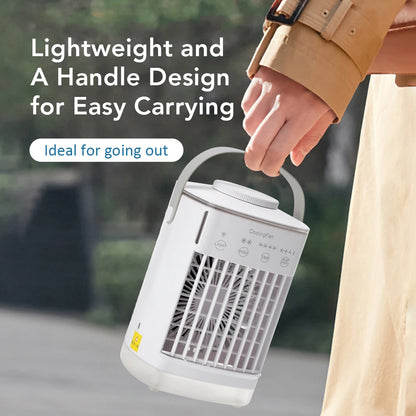 Portable Air Conditioner Fan 7-Color Light Refrigeration Small Fan Cooling Fan for Home Dormitory Mobile Cold Air Water-Cooled