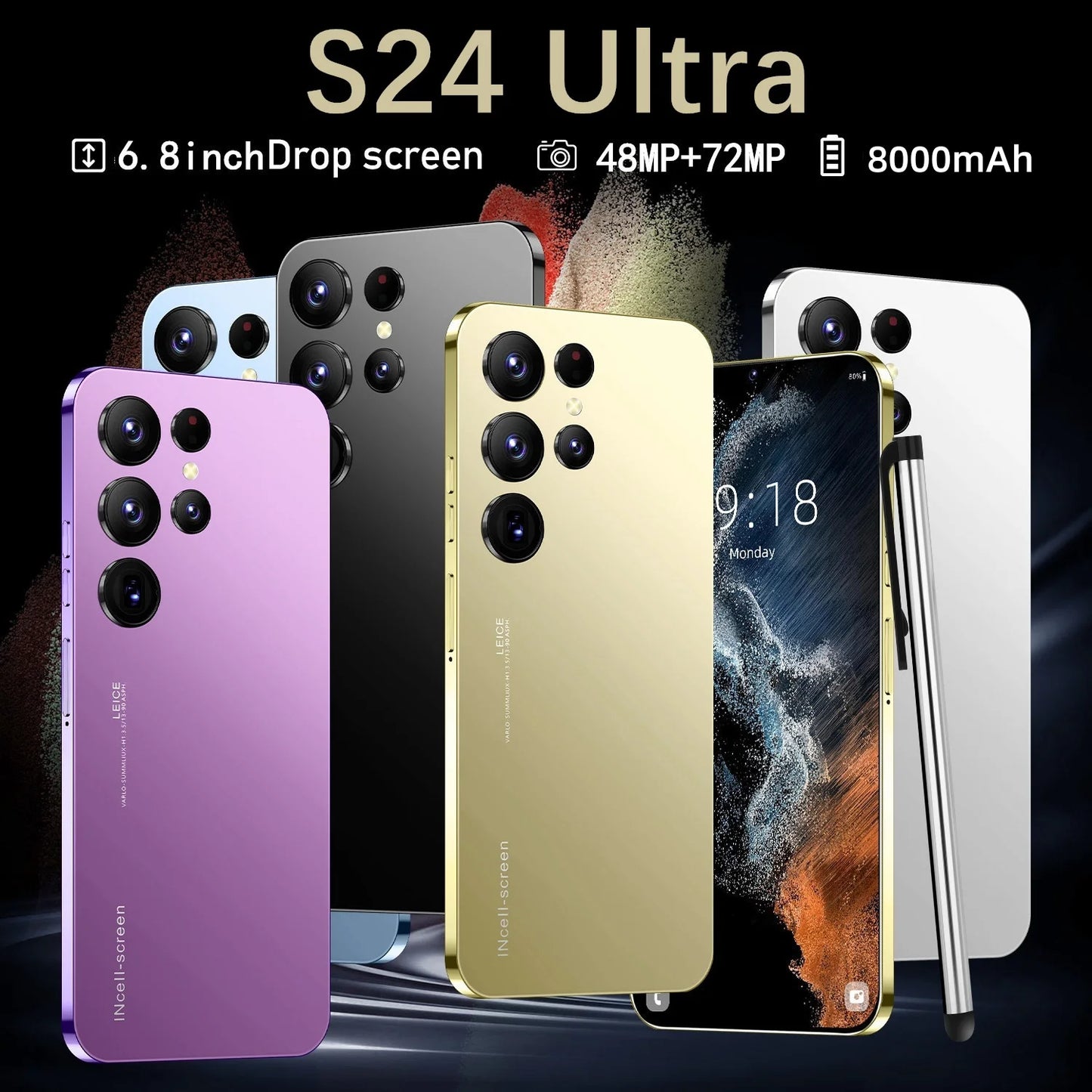 Hot New S24 Ultra Smart phone 7.3 inch Full Screen 4G/5G Cell Phone 22TB+2TB 7800mAh Mobile Phones Global Version Celulares