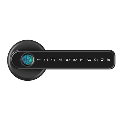 Fingerprint Door Lock 3in1 Biometric Password APP Lever Handle Lock (Black)