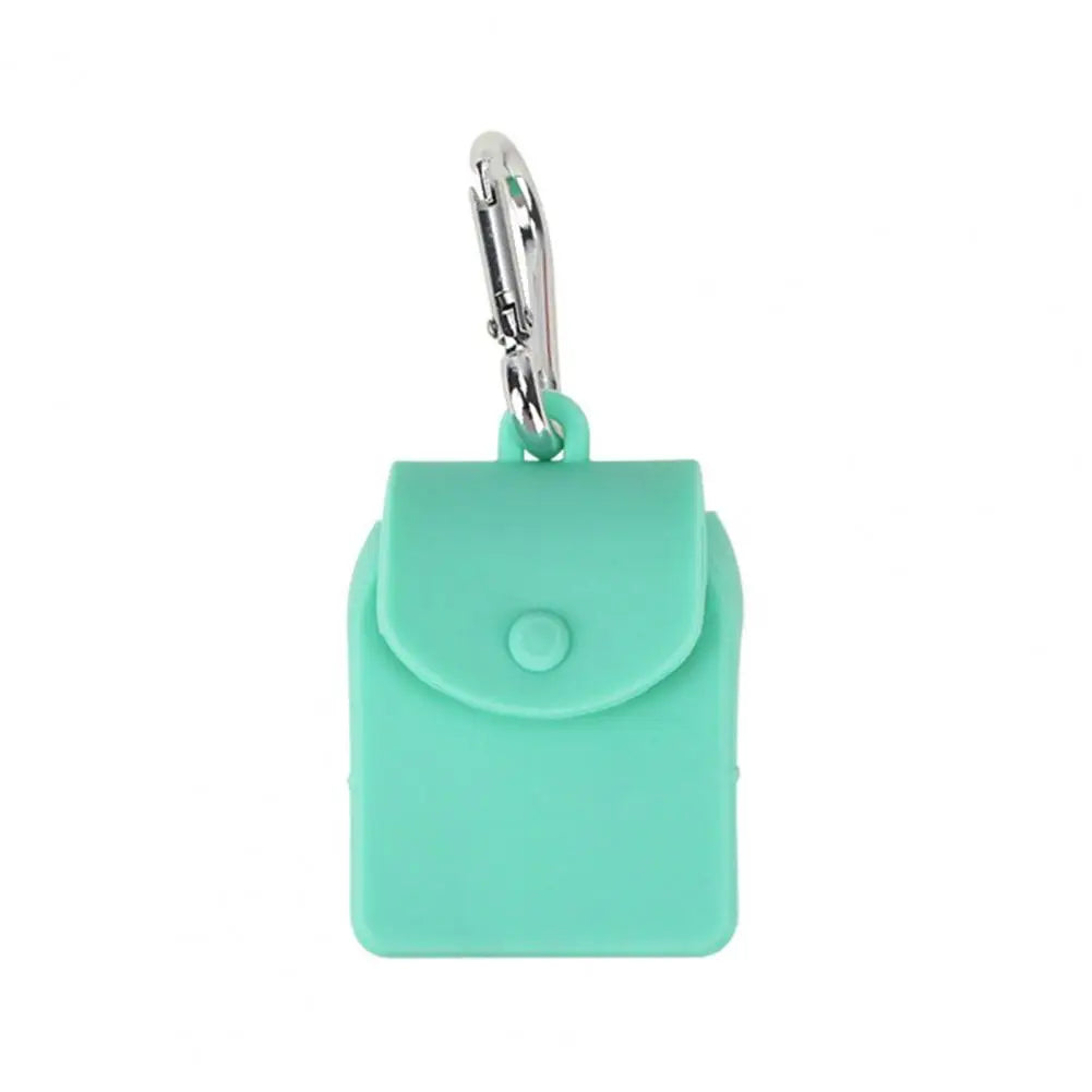 Mini Bag Keychain  Convenient Cup Bottle Hanging Mini Portable Straw Storage Bag  Solid Color Storage Bag