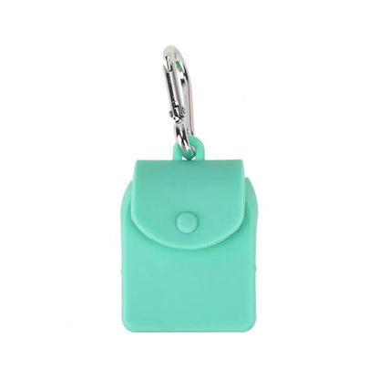 Mini Bag Keychain  Convenient Cup Bottle Hanging Mini Portable Straw Storage Bag  Solid Color Storage Bag