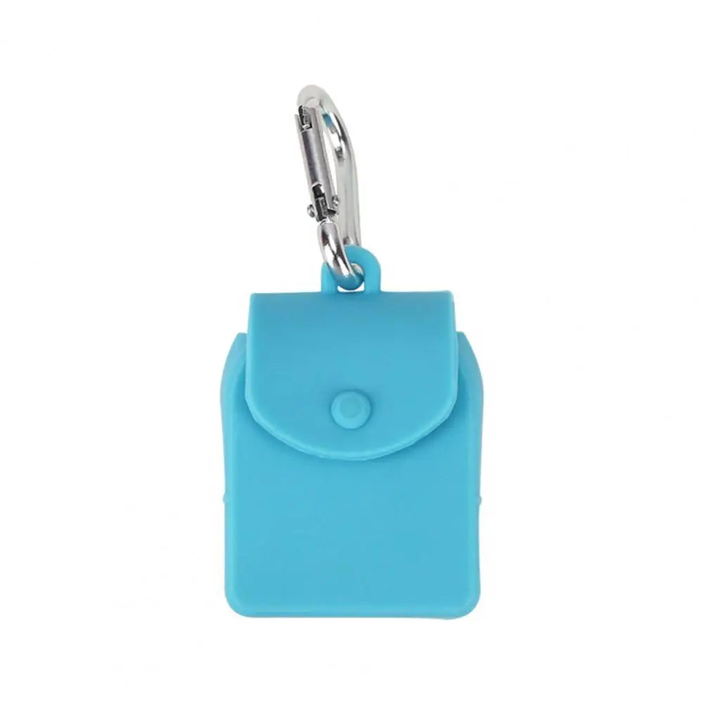 Mini Bag Keychain  Convenient Cup Bottle Hanging Mini Portable Straw Storage Bag  Solid Color Storage Bag