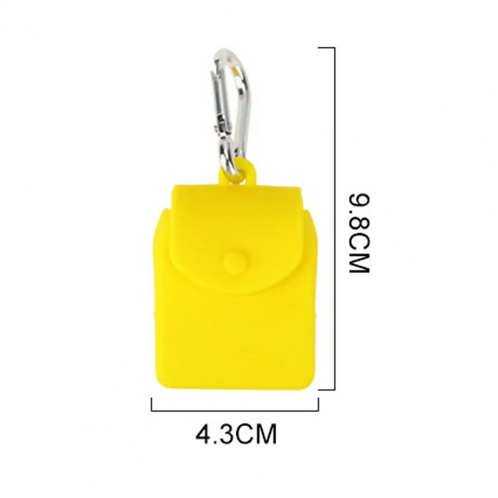 Mini Bag Keychain  Convenient Cup Bottle Hanging Mini Portable Straw Storage Bag  Solid Color Storage Bag